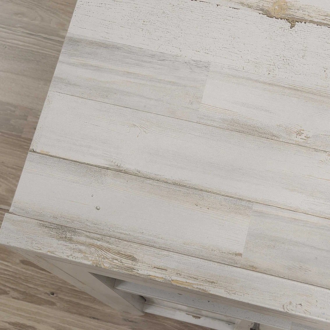 Cheap ✔️ Sauder Rustic L Shaped Desk In White Plank ???? 3 Cheap ✔️ Sauder Rustic L Shaped Desk In White Plank ???? - Image 3