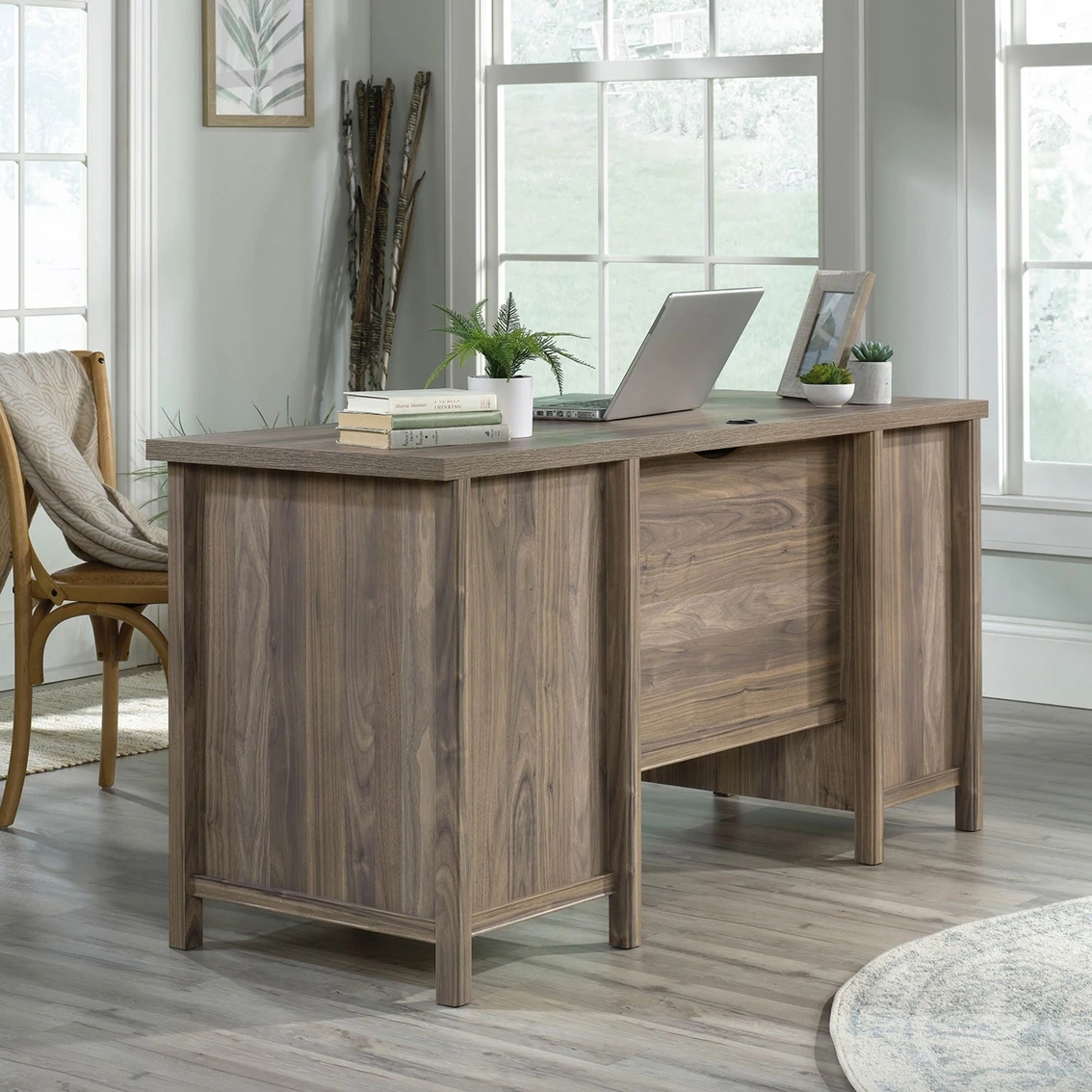 New ⭐ Sauder Costa Washed Walnut Office Desk With Drawers ???? 3 New ⭐ Sauder Costa Washed Walnut Office Desk With Drawers ???? - Image 3