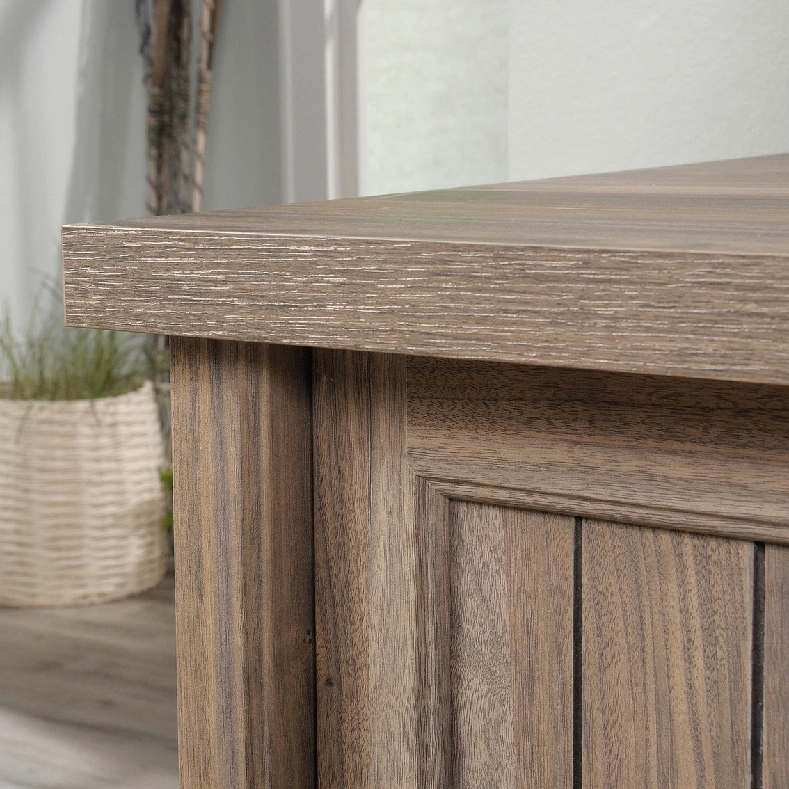 New ⭐ Sauder Costa Washed Walnut Office Desk With Drawers ???? 4 New ⭐ Sauder Costa Washed Walnut Office Desk With Drawers ???? - Image 4