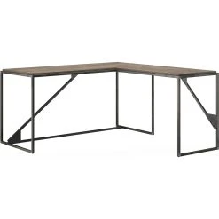 Best deal ???? Bush Furniture Refinery 62W L Shaped Industrial Desk With 37W Return ✔️