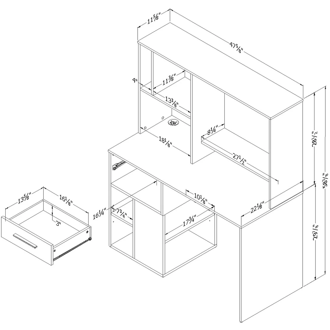 Coupon ???? South Shore Annexe Home Office Computer Desk ???? 6 Coupon ???? South Shore Annexe Home Office Computer Desk ???? - Image 6