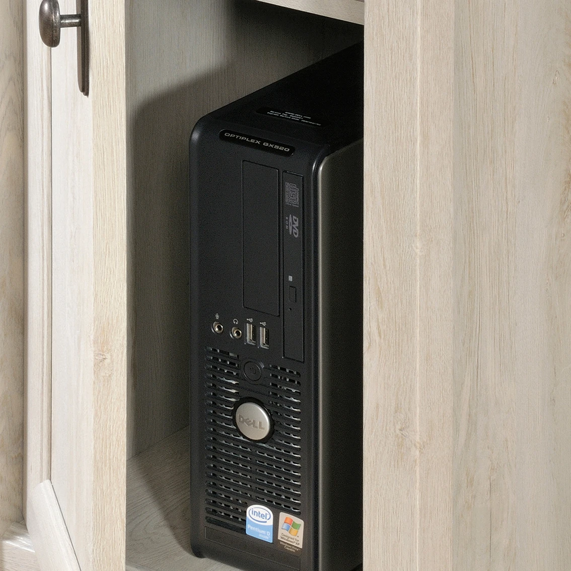 Outlet ???? Sauder Edge Water Computer Desk, Chalked Chestnut ???? 4 Outlet ???? Sauder Edge Water Computer Desk, Chalked Chestnut ???? - Image 4