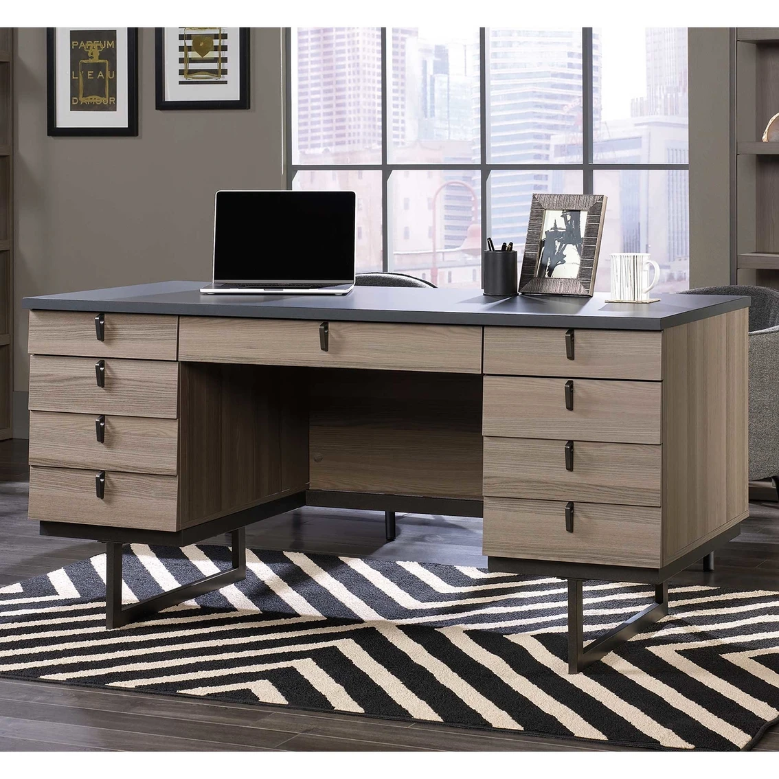 Budget ⭐ Sauder International Lux Executive Desk ???? 1 Budget ⭐ Sauder International Lux Executive Desk ????