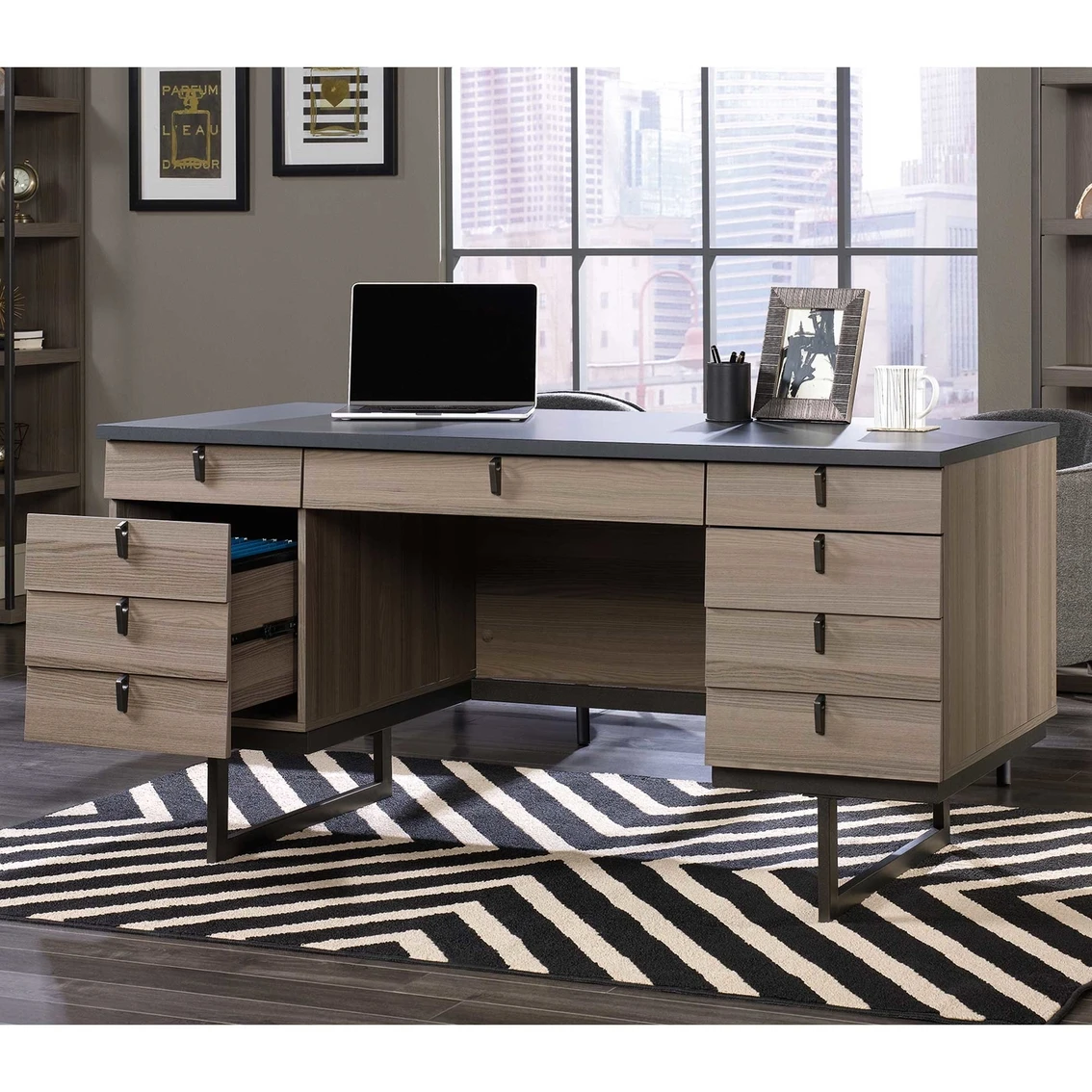 Budget ⭐ Sauder International Lux Executive Desk ???? 2 Budget ⭐ Sauder International Lux Executive Desk ???? - Image 2